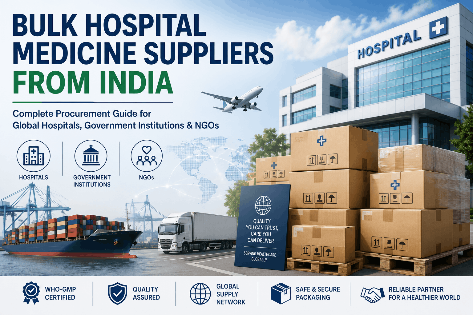 Bulk Hospital Medicine Suppliers from India: Complete Procurement Guide for Global Hospitals, Government Institutions & NGOs